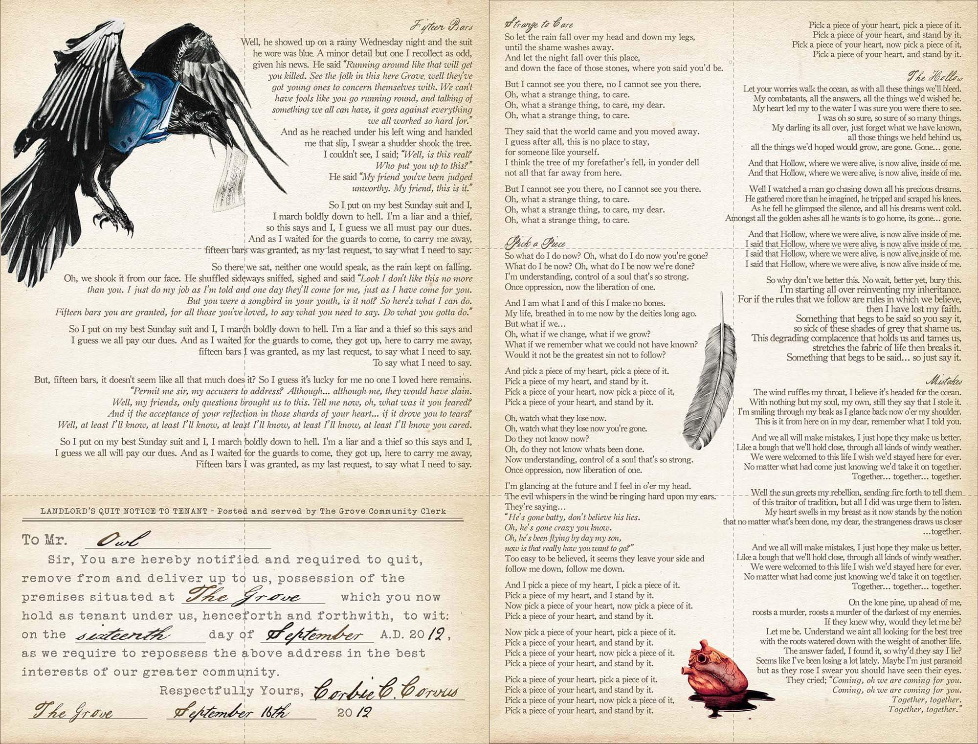 TJ QUINTON 'SORRY BUSINESS' BOOKLET